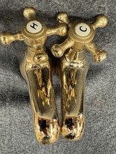 Pair brass gold for sale  EXETER