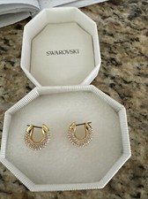 BRINCOS PERFURADOS DE ARGOLA EXIST de cristal Swarovski pequenos 5637563 comprar usado  Enviando para Brazil