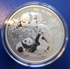 Yuan silver panda usato  Italia