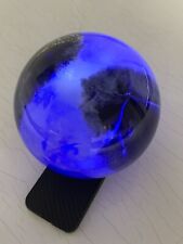 Usado, Blue Glass Sphere Ball Signed Art Verrier Boule Verre Design Rétro Luminaire comprar usado  Enviando para Brazil