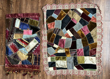 Par de tapetes de corredor Crazy Quilts tampos de mesa Akron Ohio final dos anos 1800 têxtil comprar usado  Enviando para Brazil