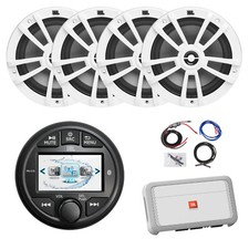 Receptor JBL Marine AM/FM/WB, 4x 6,5" 180W alto-falantes brancos, amplificador com kit comprar usado  Enviando para Brazil