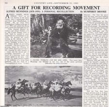 Alfred munnings personal for sale  SHREWSBURY