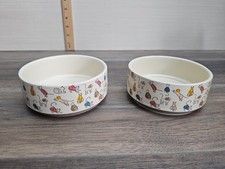RARO Conjunto de Prato de Cerâmica Whisker City Cat Kitty Food Bowl Pet Kitten Meow  comprar usado  Enviando para Brazil