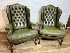 Chesterfield leather fireside for sale  BOURNEMOUTH
