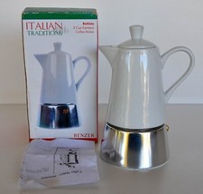 Cafeteira vintage Benzer Battista 3 xícaras fogão cerâmica e alumínio nova na caixa, usado comprar usado  Enviando para Brazil