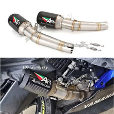 Silenciador de carbono ponta de escape sistema de tubulação link médio 60 mm para Yamaha YZF R6 2006-2024 comprar usado  Enviando para Brazil