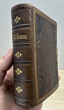 Usado, Álbum de fotos antigo CDV da década de 1860 por William W couro endurecido fecho bronze dourado comprar usado  Enviando para Brazil