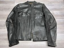 Jaqueta de couro vintage anos 70 Moto Cafe Racer Brooks Talon com zíper tamanho M/L forrada de camurça comprar usado  Enviando para Brazil