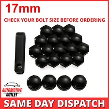 TAMPAS DE PORCA DE RODA PRETAS BRILHANTES 20x17mm adequadas para audi a1 a2 a3 a4 a5 a6 a8 q5 q7 tt comprar usado  Enviando para Brazil