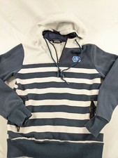 Effectus Clothing Mens Navy Striped Quarter Zip Hoodie W/Pockets Size Medium  comprar usado  Enviando para Brazil