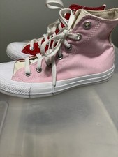 Usado, Tênis feminino All Star personalizado, Chuck Taylor, Converse cano alto. Em vermelho/rosa comprar usado  Enviando para Brazil