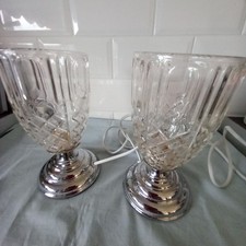 Pair glass chrome for sale  BOLTON