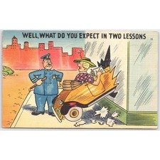 Postcard humor driving for sale  USA