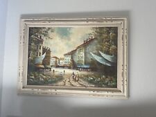 Vintage painting city for sale  Vista