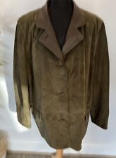 Olive green suede for sale  PRESTON