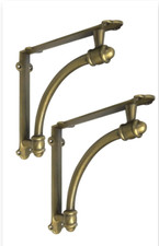 Suportes de prateleira decorativos Heavy Duity pacote com 2 de ferro fundido dourado 9,6x1,7x9,6 polegadas comprar usado  Enviando para Brazil