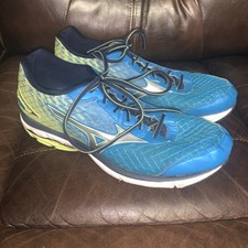 Tênis de corrida esportivo Mizuno Wave Rider 19 verde azul masculino tamanho 11.5 comprar usado  Enviando para Brazil