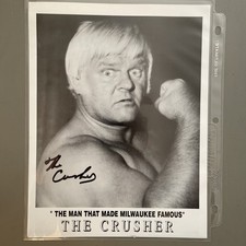 Foto autografada da luta livre Crusher, usado comprar usado  Enviando para Brazil