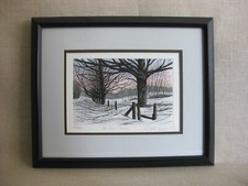 Winter landscape engraving for sale  Hoffman Estates