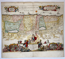 TERRA SANTA 1681 DANIEL STOOPENDAAL GRANDE MAPA ANTIGO GRAVADO comprar usado  Enviando para Brazil