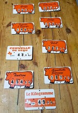 Etiquettes boucherie vintage d'occasion  Saint-Didier-sur-Chalaronne