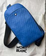 BLEMISHED - Bolsa de couro azul Montblanc 130022 sling 4810 comprar usado  Enviando para Brazil