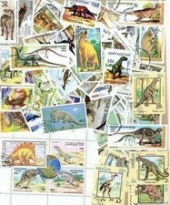 100 DINOSSAUROS E ANIMAIS PRÉ-HISTÓRICOS DIFERENTES EM CARIMBOS, usado comprar usado  Enviando para Brazil