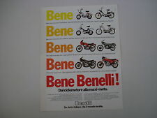 advertising Pubblicità 1979 MOTO BENELLI MOTORELLA/G2 G-2/254/354 SPORT/900 SEI comprar usado  Enviando para Brazil
