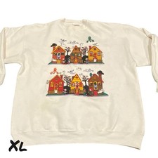 Usado, Moletom vintage anos 90 Halloween (XL) truque ou deleite esqueleto abóbora casa fantasma comprar usado  Enviando para Brazil