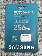 Cartão de memória SAMSUNG EVO Select micro SD + adaptador, 256GB microSDXC 160MB/s NOVO comprar usado  Enviando para Brazil