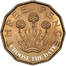 Threepence brass coin for sale  HOUGHTON LE SPRING