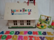 Vintage Fisher Price Little People School House com Acessórios comprar usado  Enviando para Brazil