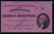 1889 diplomatic ticket for sale  Zirconia