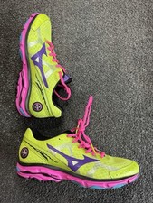 Tênis de corrida MIZUNO Wave Rider 17 feminino tamanho 8.5 amarelo roxo rosa comprar usado  Enviando para Brazil
