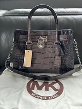 Bolsa tote Michael Kors cinza degradê estampa de crocodilo couro Hamilton £485 comprar usado  Enviando para Brazil