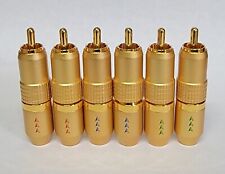 Usado, 6 peças conector de áudio e vídeo RCA macho sem solda, banhado a ouro 24K cobre puro comprar usado  Enviando para Brazil
