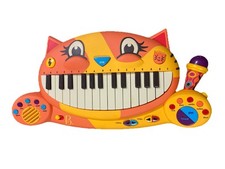 My B.Toys Meowsic Cantando Laranja Gato Piano Teclado Microfone Brinquedo de Música Funciona!, usado comprar usado  Enviando para Brazil