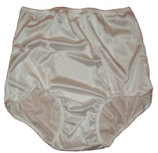 CALCINHA DE NÁILON TRICOT SEM COSTURA BRANCA 14" lados cintura elástica 30 - 45" 2x ** comprar usado  Enviando para Brazil