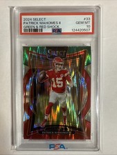 Usado, 2024 Select Football Green & Red Shock Patrick Mahomes #33 PSA 10 / POP 1 comprar usado  Enviando para Brazil