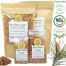 Usado, Pólen de pinheiro orgânico Pinus Sylvestris botões e topos de pinheiro corte seco solto comprar usado  Enviando para Brazil