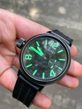 Usado, U-BOAT FLIGHTDECK U-6497 RELÓGIO MASCULINO FABRICADO NA SUÍÇA AVIADOR MECÂNICO CAIXA PRETA PVD comprar usado  Enviando para Brazil