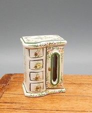 Guarda-roupa vitoriano pintado à mão Bespaq caixa de joias casa de bonecas miniatura 1:12 comprar usado  Enviando para Brazil