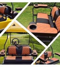 Carrinho de golfe 2 assentos traseiros apoio de braço com porta-copo e capas de assento traseiro, off white comprar usado  Enviando para Brazil