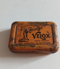 ANCIENNE BOITE fer publicitaire VELOX Nécessaire réparation PNEU. comprar usado  Enviando para Brazil