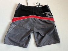 Usado, Shorts de prancha vintage Rip Curl masculino tamanho 32 vermelho cinza logotipo cordão praia surf comprar usado  Enviando para Brazil