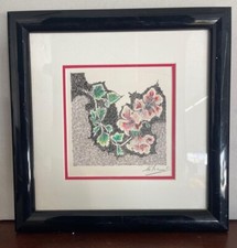 Framed signed floral for sale  Oceanside