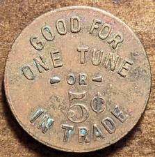 Token comercial de diversão para piano tocador de caixa de música Good For One Tune ou 5¢ comprar usado  Enviando para Brazil