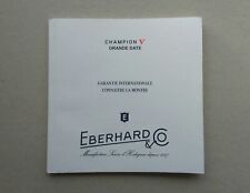 Eberhard warranty booklet usato  Corropoli