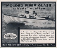 Anúncio de revista - 1956 - Barco de fibra de vidro moldado Co - Union City, PA comprar usado  Enviando para Brazil